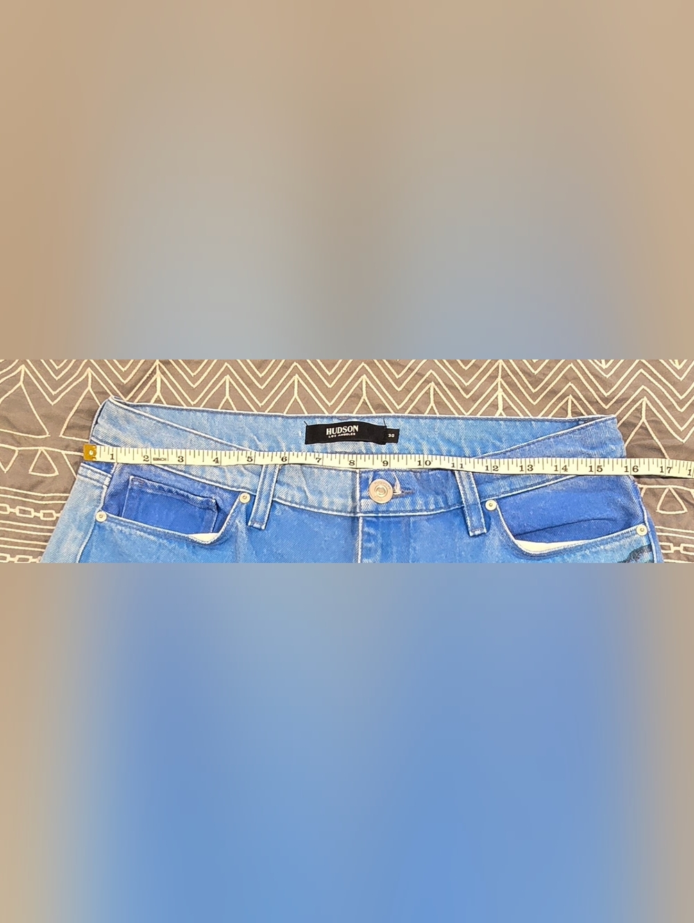 Hudson Barbara High Rise Straight Leg Cropped Jeans Mountain Landscape  Size 30 - Picture 5 of 10